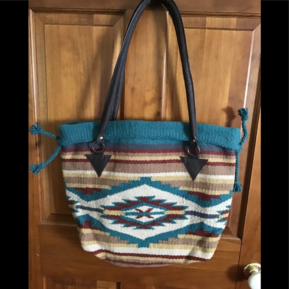 Southwest Boho Purse Handwoven Wool Malibu Purse